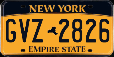 NY license plate GVZ2826