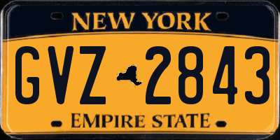 NY license plate GVZ2843