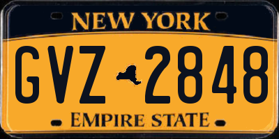 NY license plate GVZ2848