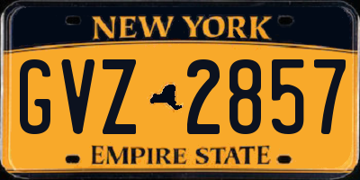 NY license plate GVZ2857