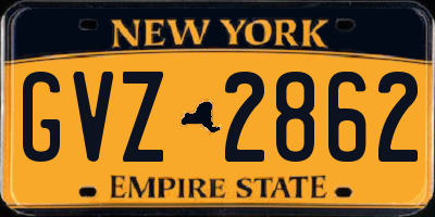 NY license plate GVZ2862