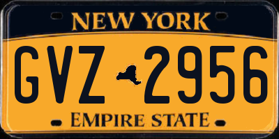NY license plate GVZ2956