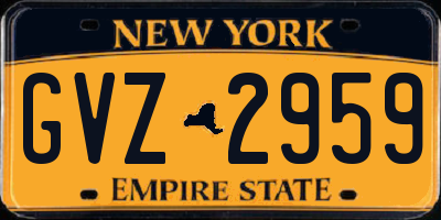 NY license plate GVZ2959