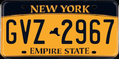 NY license plate GVZ2967