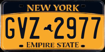 NY license plate GVZ2977