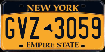 NY license plate GVZ3059
