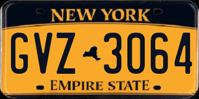 NY license plate GVZ3064