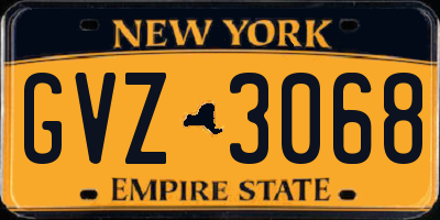 NY license plate GVZ3068