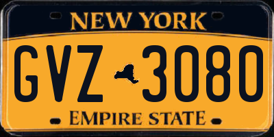 NY license plate GVZ3080