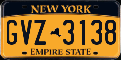 NY license plate GVZ3138
