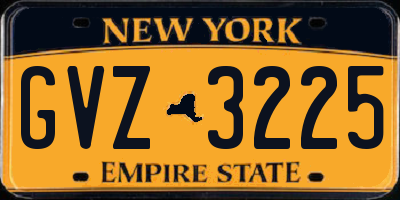 NY license plate GVZ3225