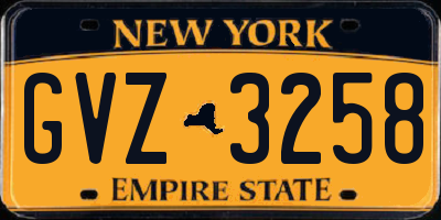 NY license plate GVZ3258