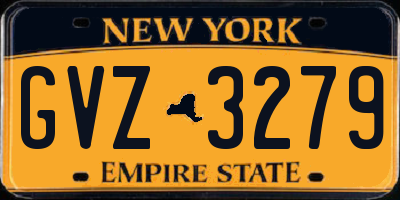 NY license plate GVZ3279