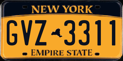 NY license plate GVZ3311