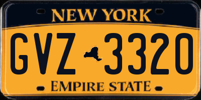 NY license plate GVZ3320