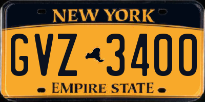 NY license plate GVZ3400