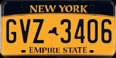 NY license plate GVZ3406