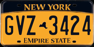 NY license plate GVZ3424