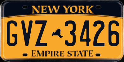 NY license plate GVZ3426