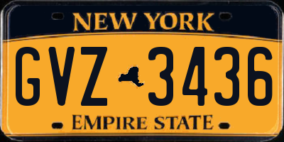 NY license plate GVZ3436