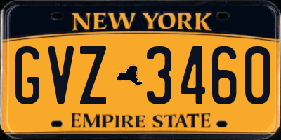 NY license plate GVZ3460