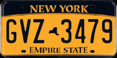 NY license plate GVZ3479