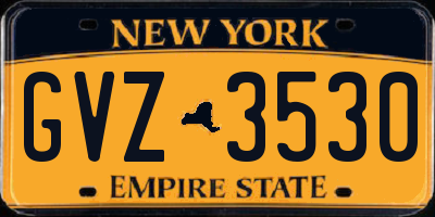 NY license plate GVZ3530