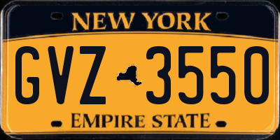 NY license plate GVZ3550