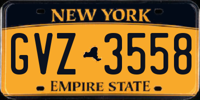 NY license plate GVZ3558
