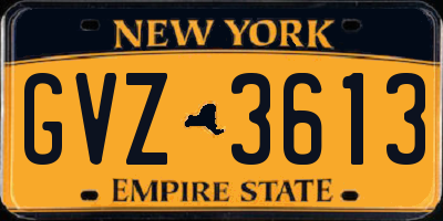 NY license plate GVZ3613
