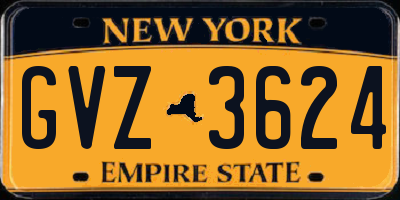 NY license plate GVZ3624