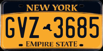 NY license plate GVZ3685