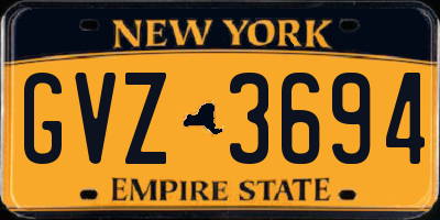 NY license plate GVZ3694