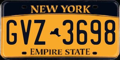 NY license plate GVZ3698