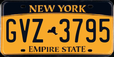 NY license plate GVZ3795
