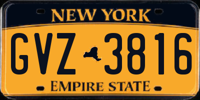 NY license plate GVZ3816