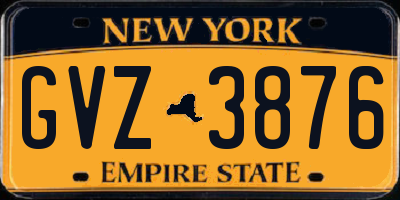 NY license plate GVZ3876