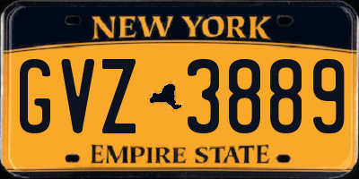 NY license plate GVZ3889