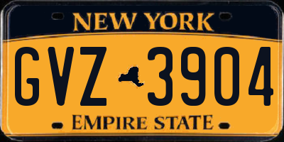 NY license plate GVZ3904