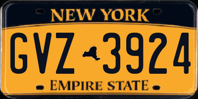 NY license plate GVZ3924