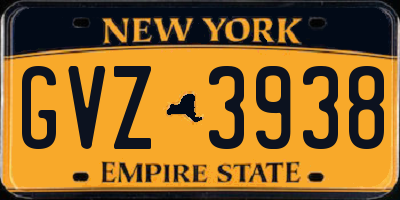 NY license plate GVZ3938