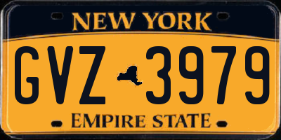 NY license plate GVZ3979
