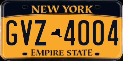 NY license plate GVZ4004