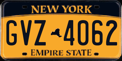 NY license plate GVZ4062