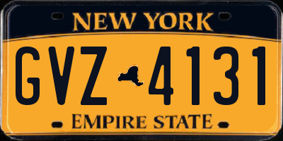NY license plate GVZ4131