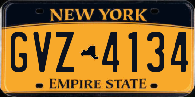 NY license plate GVZ4134