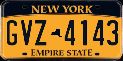 NY license plate GVZ4143