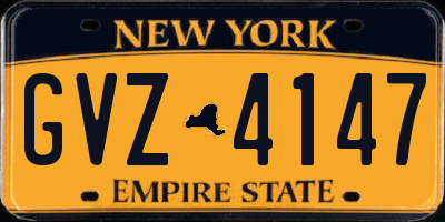 NY license plate GVZ4147