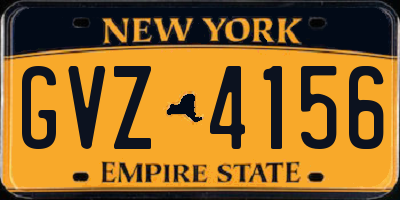 NY license plate GVZ4156