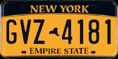 NY license plate GVZ4181